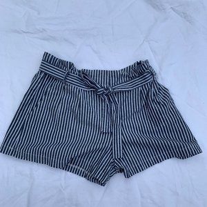 100%cotton,blue&white stripe shorts